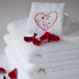 Appliqué Heart Towels