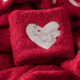 Appliqué Heart Towels